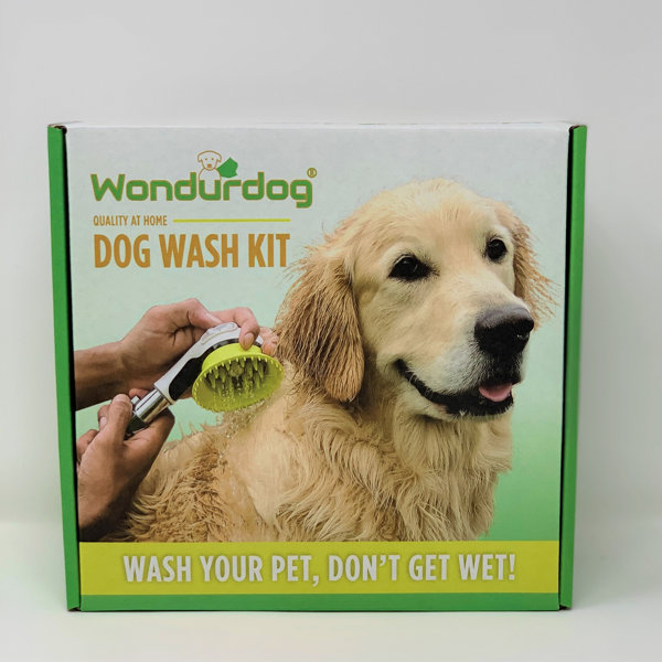 Wondurdog Deluxe Dog Wash Kit for Shower with Water Pressure Control
